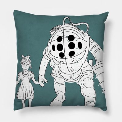 Stay Close To A Friend Throw Pillow Official Bioshock Merch