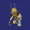 Deep Sea Diver Big Daddy Coloured Tapestry Official Bioshock Merch