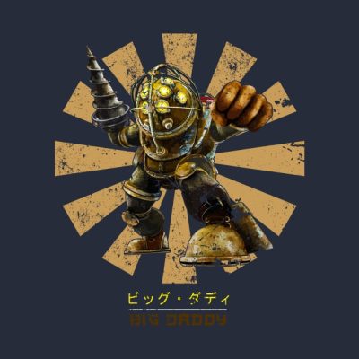 Big Daddy Retro Japanese Bioshock Throw Pillow Official Bioshock Merch