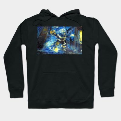 Bioshock Big Daddy And Little Sister Starry Night Hoodie Official Bioshock Merch