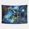 Bioshock Big Daddy And Little Sister Starry Night Tapestry Official Bioshock Merch