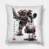 Big Daddy And Little Sister Sumi E Throw Pillow Official Bioshock Merch