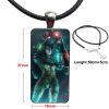 Bioshock 3 Infinite Cell Glass Cabochon Jewelry Steel Color With Long Pendant Choker Rectangle Necklace For 1 - Bioshock Merch