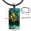 Bioshock 3 Infinite Cell Glass Cabochon Jewelry Steel Color With Long Pendant Choker Rectangle Necklace For 2 - Bioshock Merch