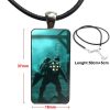 Bioshock 3 Infinite Cell Glass Cabochon Jewelry Steel Color With Long Pendant Choker Rectangle Necklace For 3 - Bioshock Merch