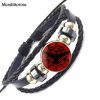 Kids Jewelry With Glass Cabochon Black Leather Bracelet Bangle For Women Kids Bioshock Infinite Murder of 2 - Bioshock Merch