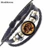 Kids Jewelry With Glass Cabochon Black Leather Bracelet Bangle For Women Kids Bioshock Infinite Murder of 5 - Bioshock Merch