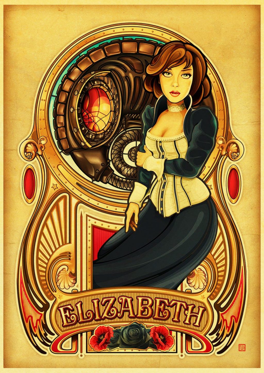 Shooting Game Bioshock Infinite Retro Kraft Poster Children s Room Decoration Painting 10 - Bioshock Merch