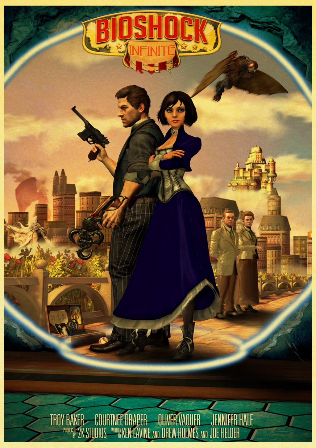 Shooting Game Bioshock Infinite Retro Kraft Poster Children s Room Decoration Painting 2 - Bioshock Merch