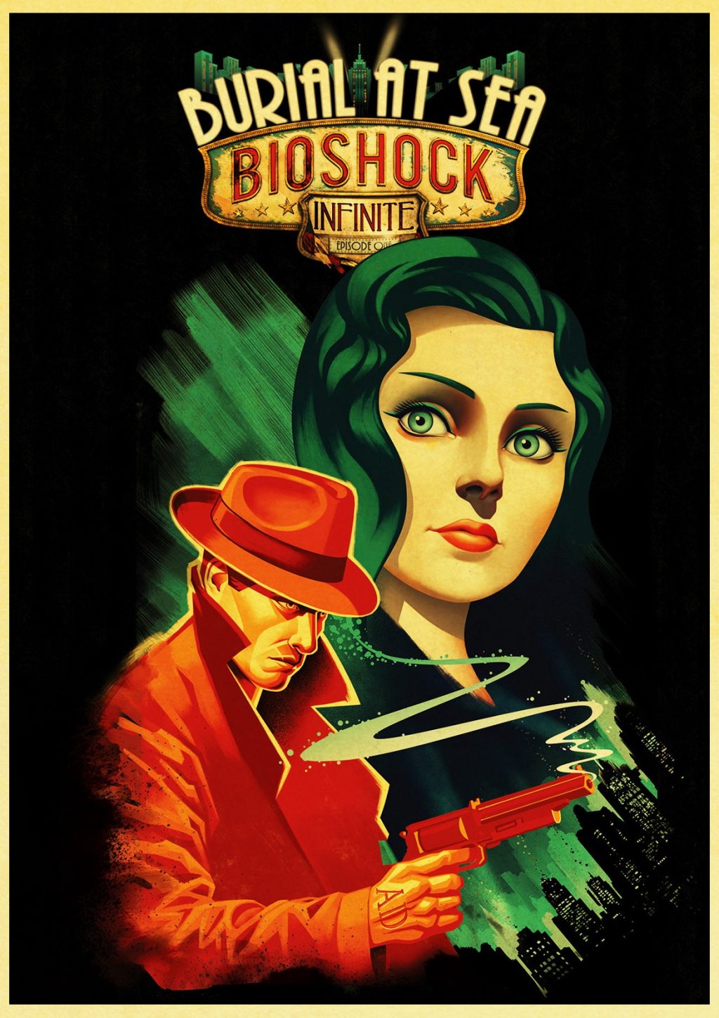 Shooting Game Bioshock Infinite Retro Kraft Poster Children s Room Decoration Painting 5 - Bioshock Merch