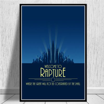 Video Game Bioshock Rapture Posters and Prints Canvas Painting Wall Pictures for Living Room Boy Room 15 - Bioshock Merch