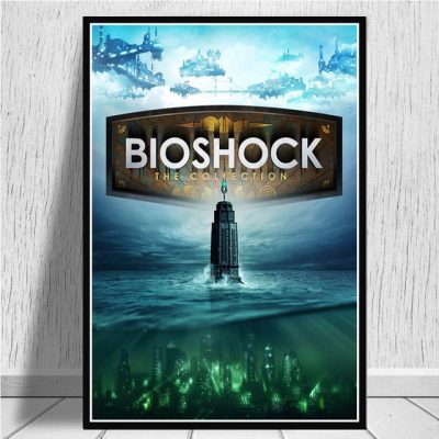 Video Game Bioshock Rapture Posters and Prints Canvas Painting Wall Pictures for Living Room Boy Room 16 - Bioshock Merch