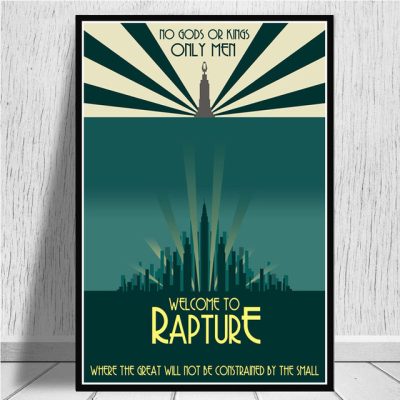 Video Game Bioshock Rapture Posters and Prints Canvas Painting Wall Pictures for Living Room Boy Room 18 - Bioshock Merch