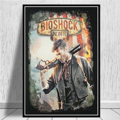 Video Game Bioshock Rapture Posters and Prints Canvas Painting Wall Pictures for Living Room Boy Room 21 - Bioshock Merch