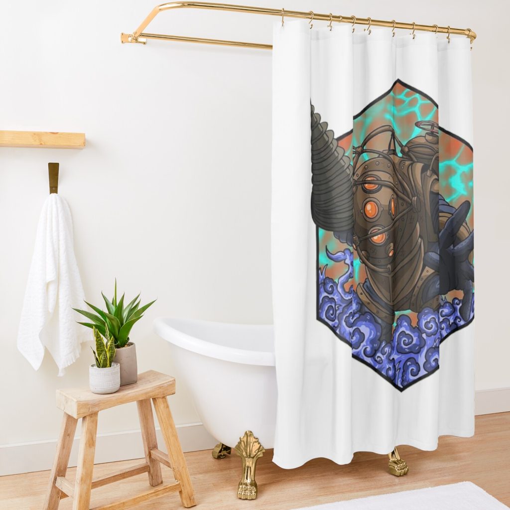 Bioshock Shower Curtain Official Bioshock Merch