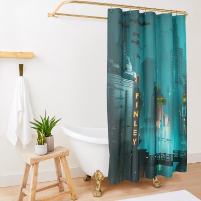 Bioshock Rapture City Gaming Underwater City Shower Curtain Official Bioshock Merch