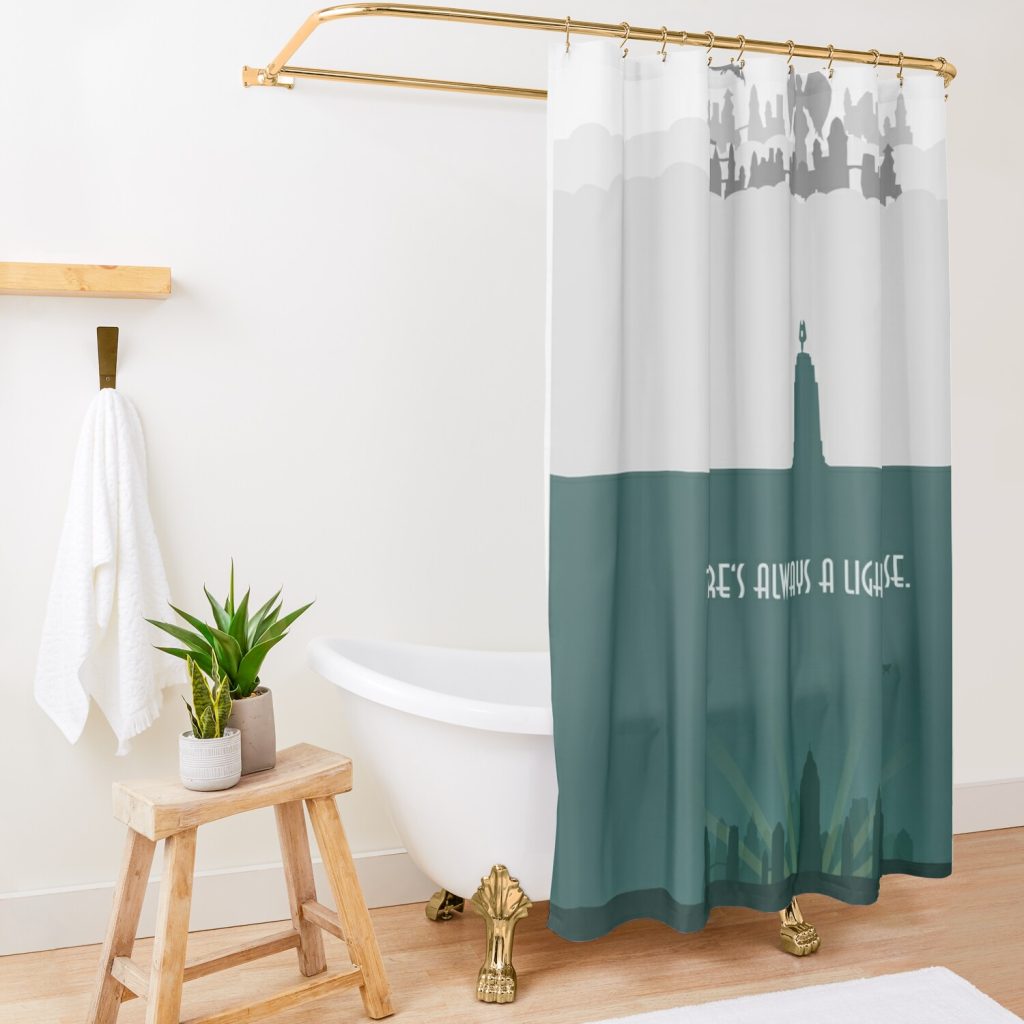 Bioshock Minimalist Quote Shower Curtain Official Bioshock Merch